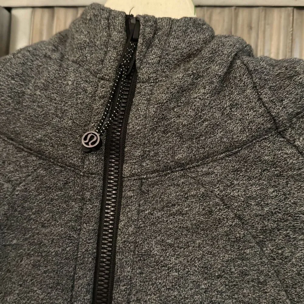 Lululemon Zippered Hoodie Sweatshirt grey size 8
